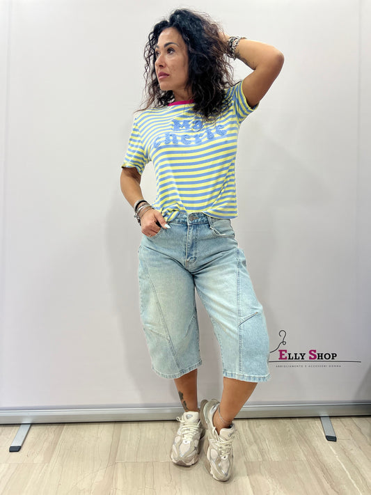 T-shirt donna rigata Ma Cherie casual