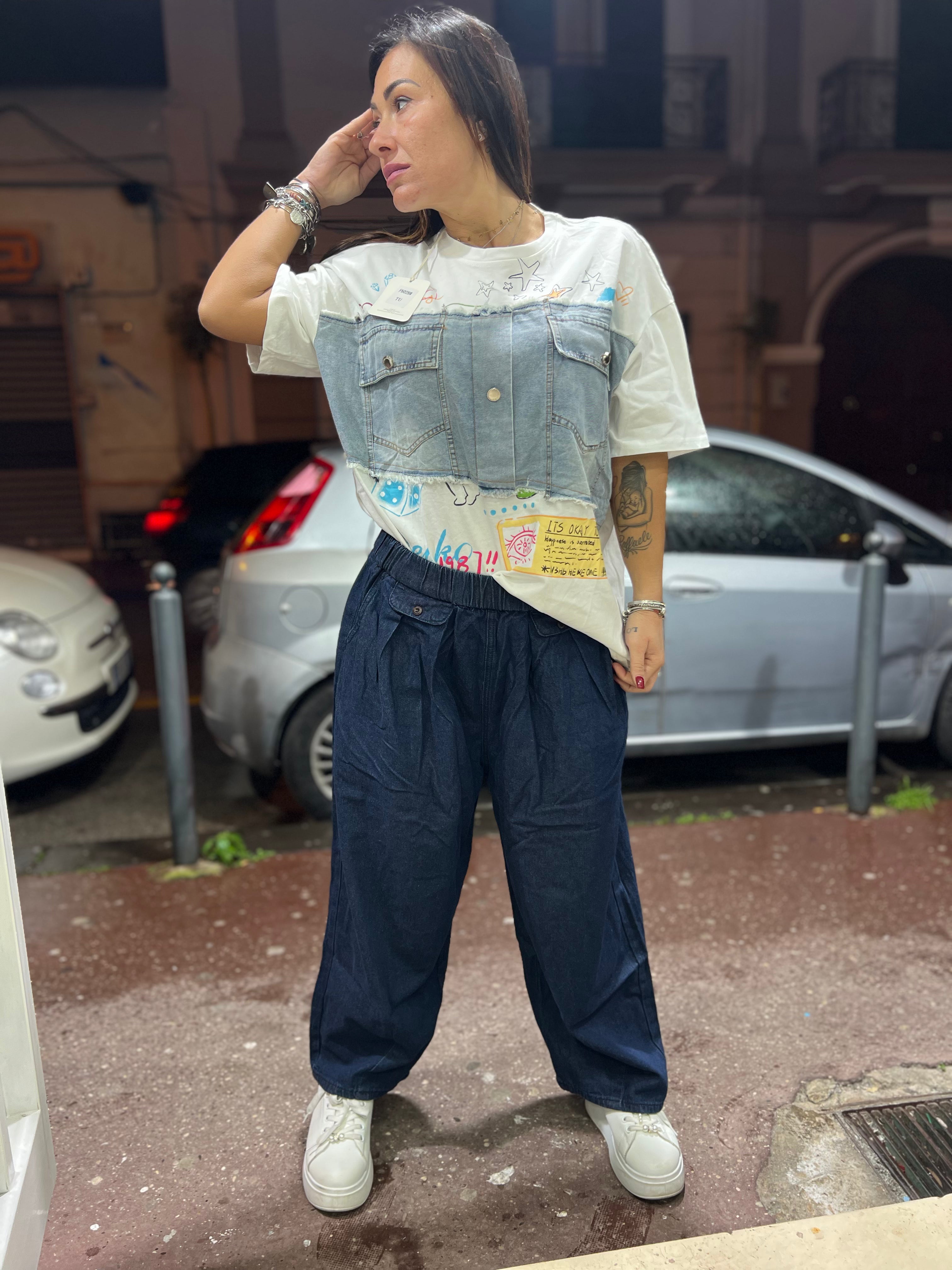 Pantalone jeans over