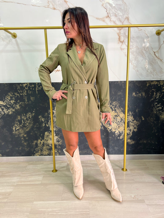 Vestito modello giacca gessato