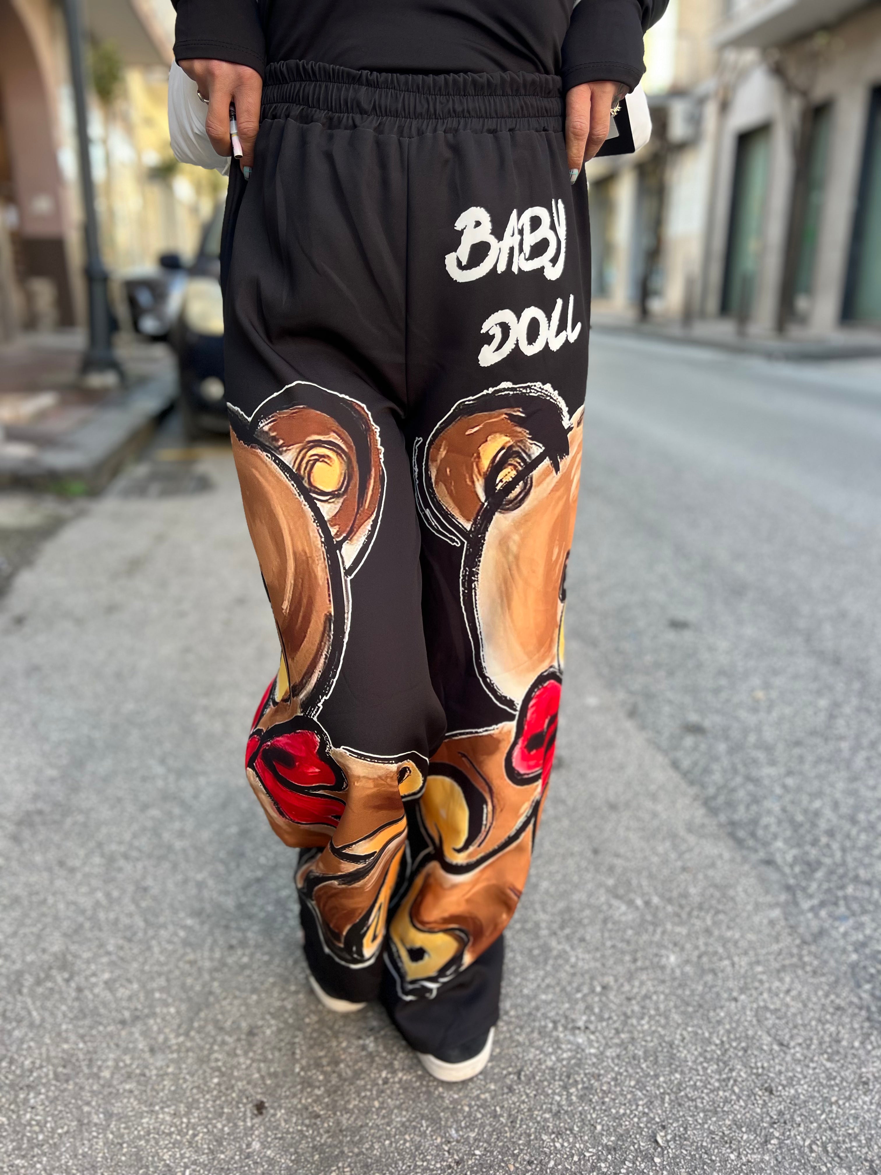 Pantalone a zampa teddy