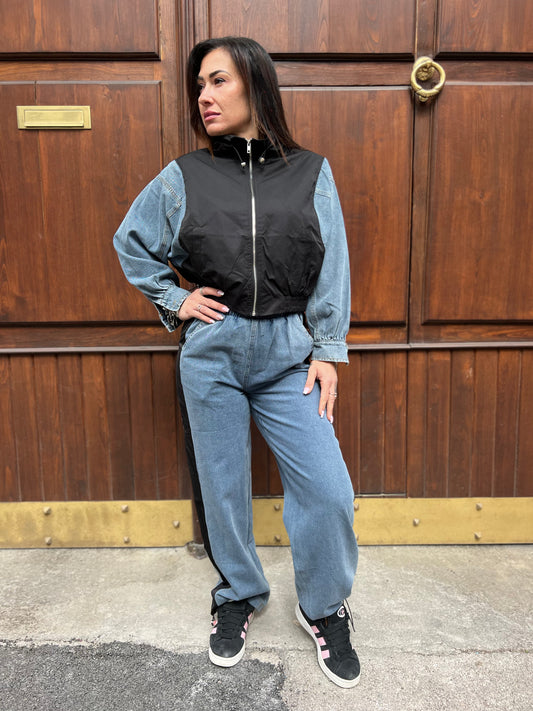 Completo pantalone e giubbino jeans