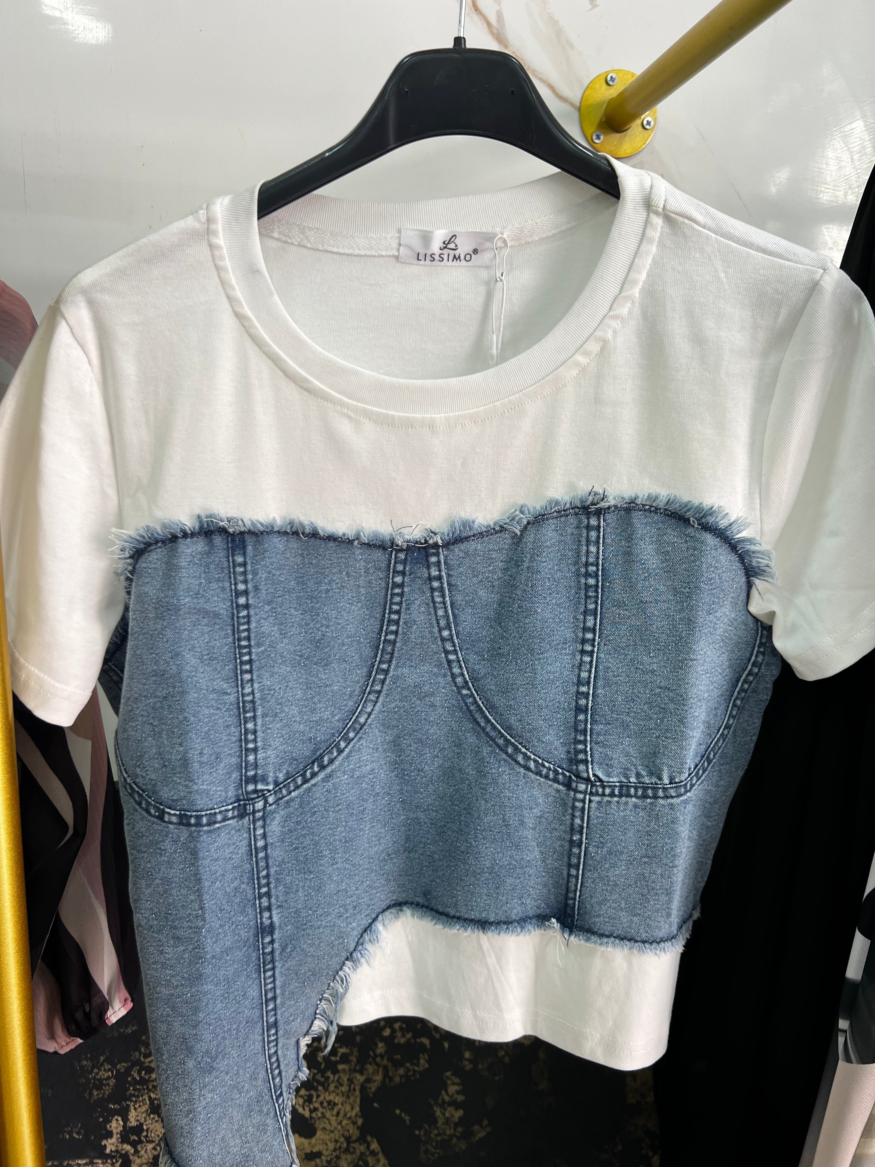 T-shirt corpetto denim