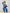 Felpa Donna Happy Life Oversize con Cappuccio e Inserti in Jeans