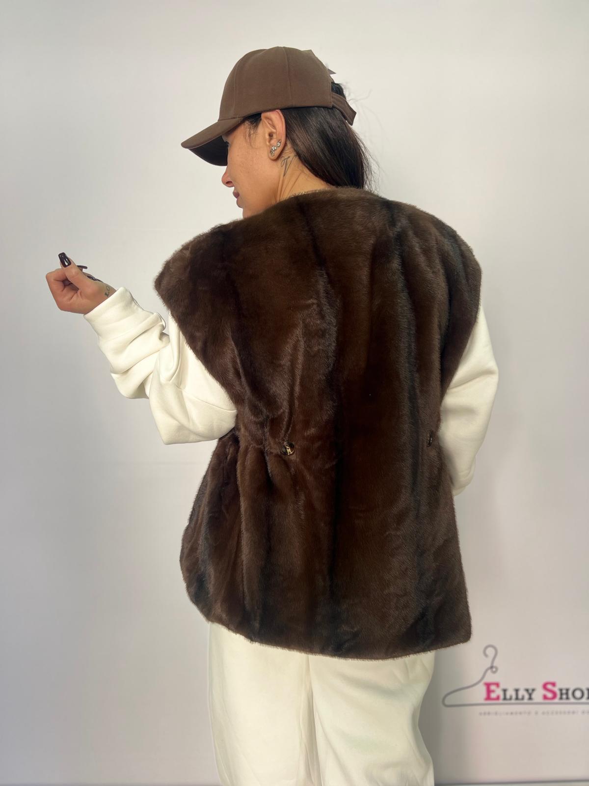 Gilet ecopelliccia marrone donna – caldo e versatile